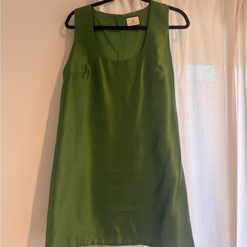Tuckernuck Green Dupioni Mollie Dress Medium